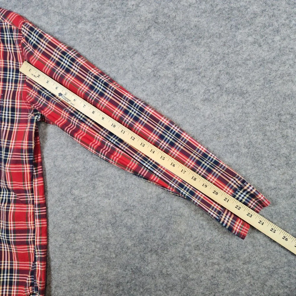 J Crew Men's Multicolor Plaid‎ Light Weight Shirt Size M 100% Cotton Button Down